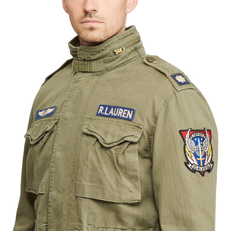 ralph lauren twill military jacket